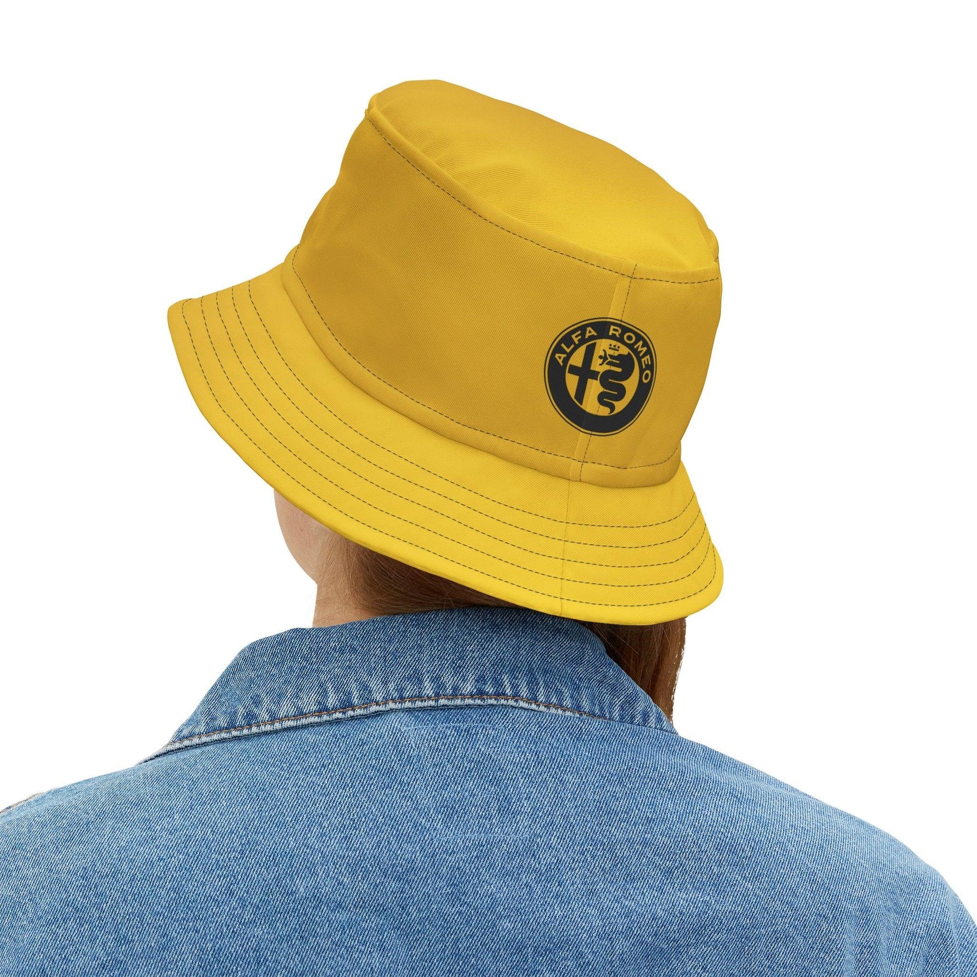 Alfa Romeo 4C Bucket Hat - Giallo Prototipo Yellow, Made in USA - AI Print Spot