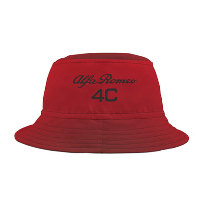 Alfa Romeo 4C Bucket Hat - Rosso Competizione Red, Made in USA - AI Print Spot