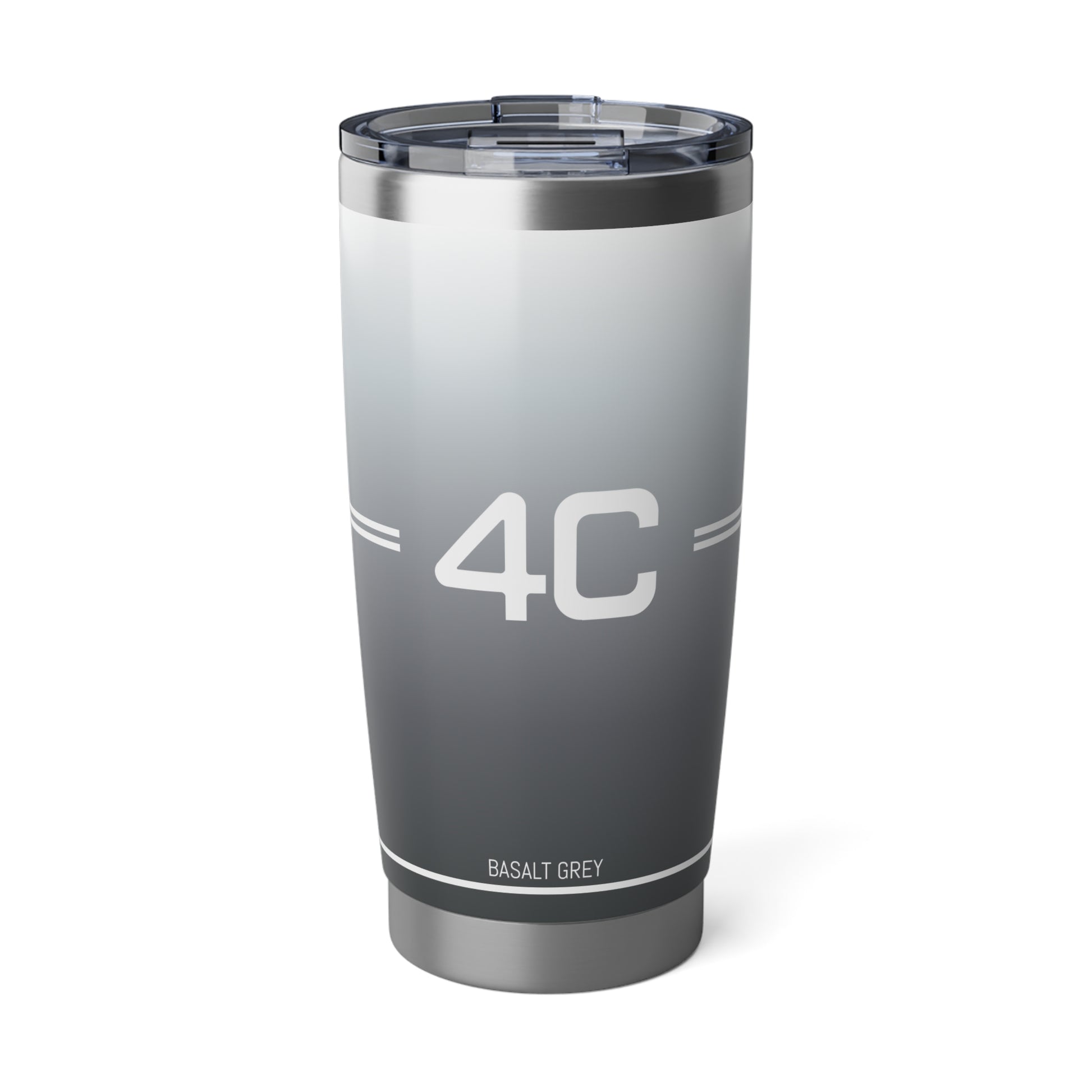 Alfa Romeo 4C Tumbler - 20oz Insulated Travel Mug, Basalt Grey - Ideal for Racing Enthusiasts - AI Print Spot