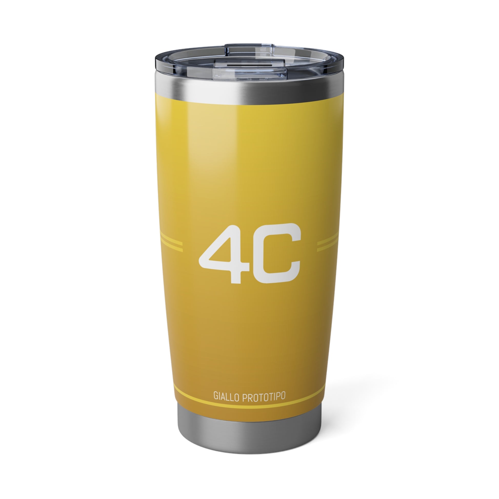 Alfa Romeo 4C Tumbler - 20oz Insulated Travel Mug, Giallo Prototipo - Perfect Gift for Car Enthusiasts - AI Print Spot