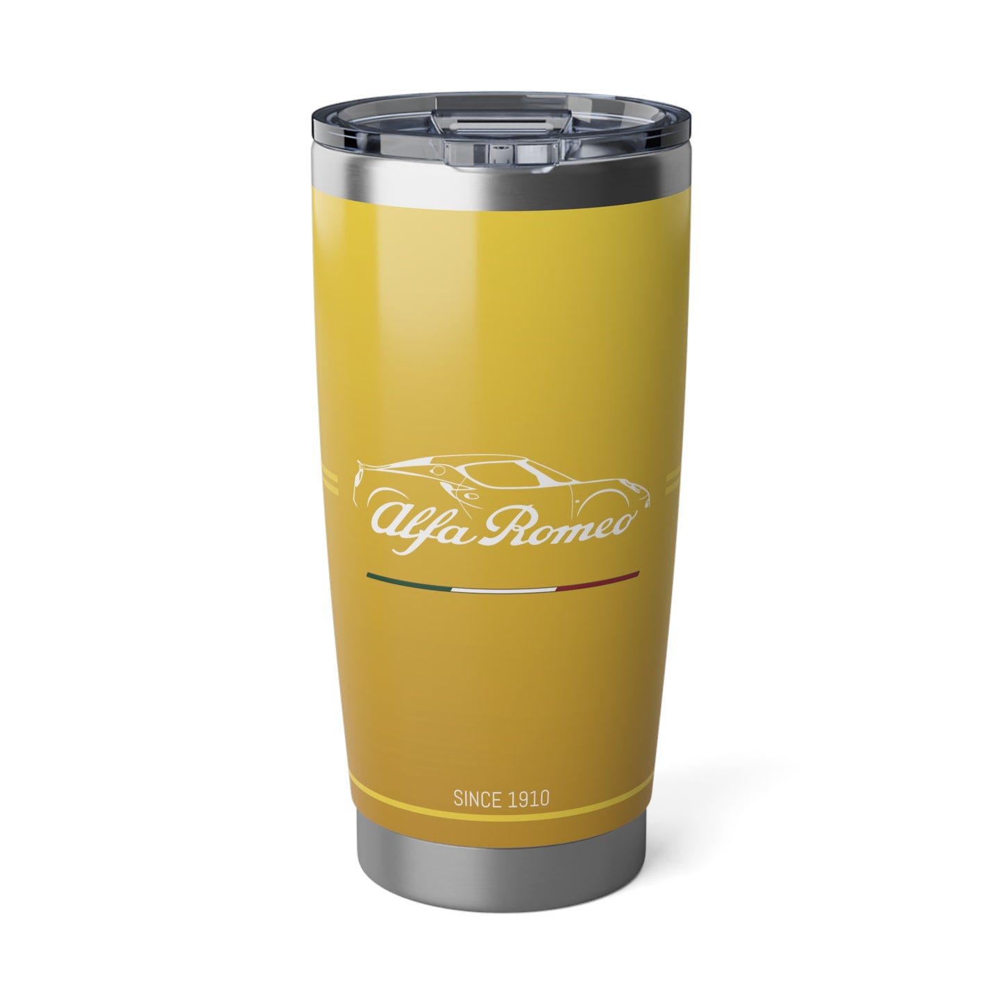 Alfa Romeo 4C Tumbler - 20oz Insulated Travel Mug, Giallo Prototipo - Perfect Gift for Car Enthusiasts - AI Print Spot