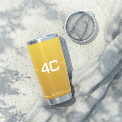 Alfa Romeo 4C Tumbler - 20oz Insulated Travel Mug, Giallo Prototipo - Perfect Gift for Car Enthusiasts - AI Print Spot