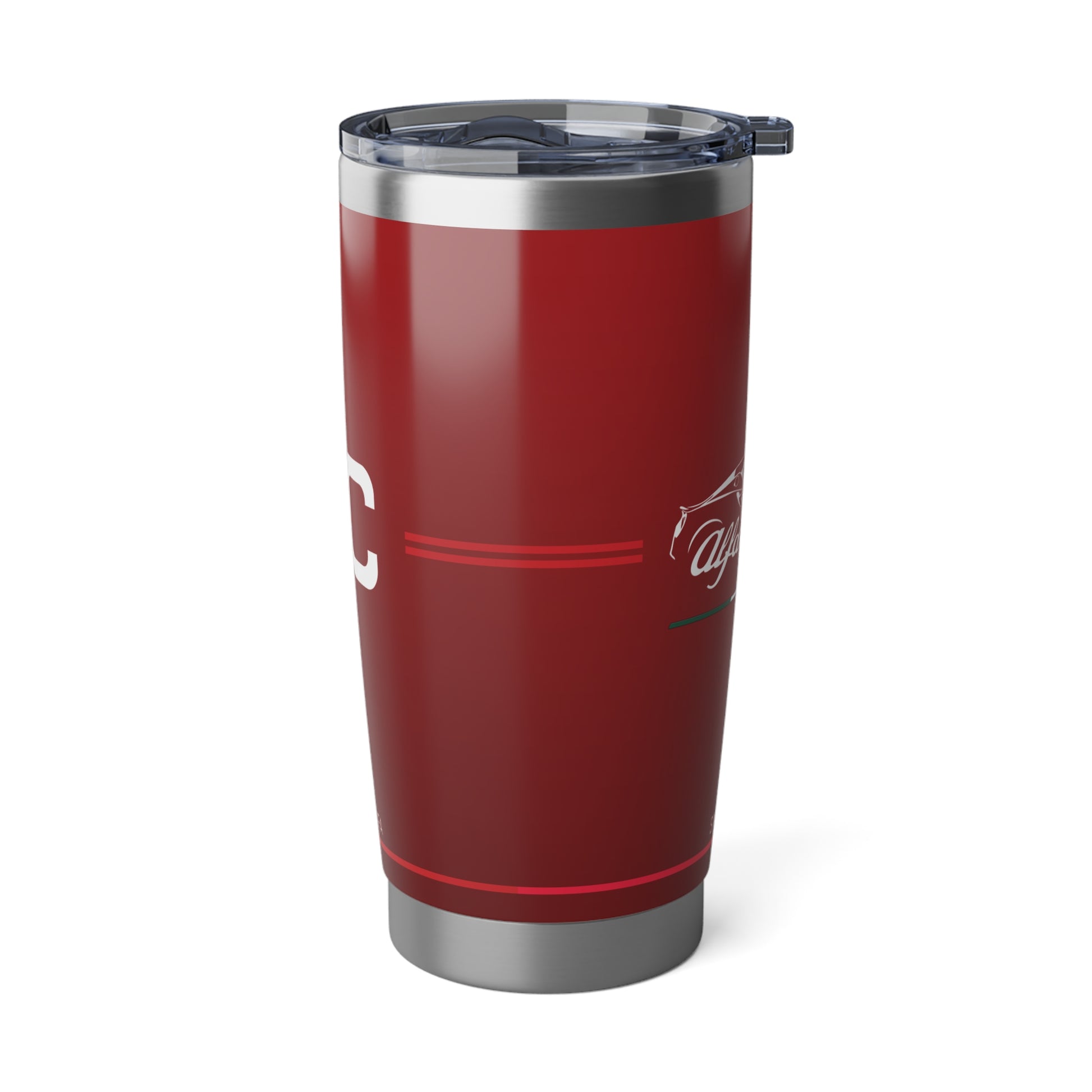 Alfa Romeo 4C Tumbler - 20oz Insulated Travel Mug, Rosso Alfa - Ideal for Racing Enthusiasts - AI Print Spot