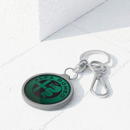 Alfa Romeo Custom Keyring - Acrylic & TPU in Verde Montreal - AI Print Spot