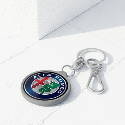 Alfa Romeo Custom Keyring - Acrylic & TPU with Alfa Full Color Badge - AI Print Spot