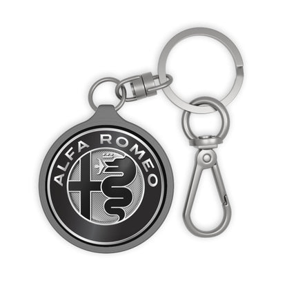 Alfa Romeo Custom Keyring - Acrylic & TPU with Alfa GTAm Monochrome Badge - AI Print Spot