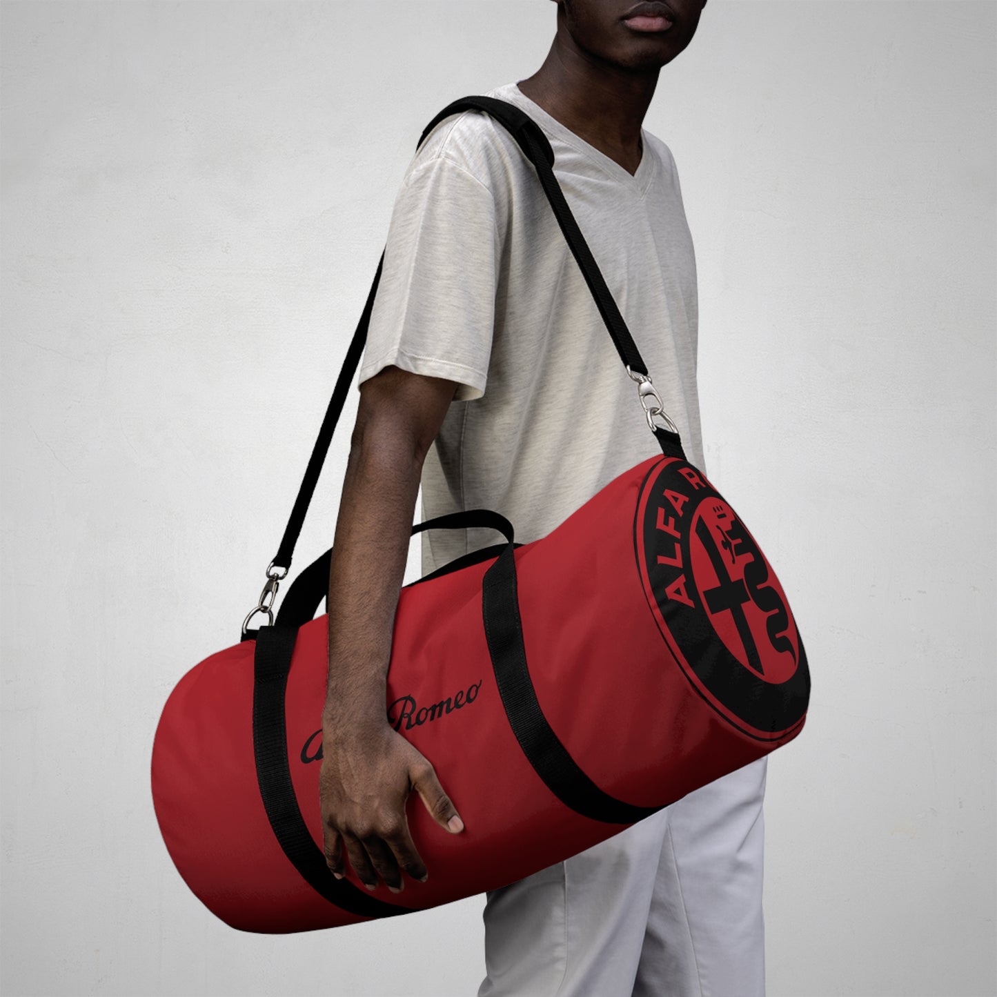 Alfa Romeo Duffel Bag - Rosso Etna Lightweight Gym and Travel Bag - AI Print Spot