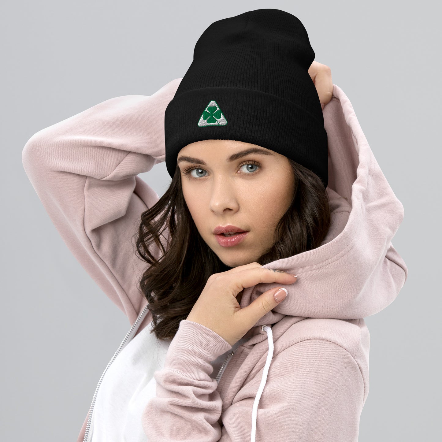 Alfa Romeo Embroidered Quadrifoglio Verde Cuffed Beanie | Unisex Style - AI Print Spot