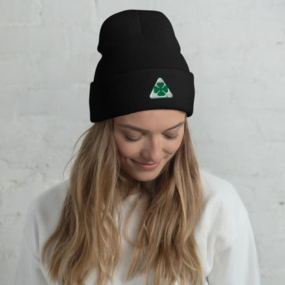 Alfa Romeo Embroidered Quadrifoglio Verde Cuffed Beanie | Unisex Style - AI Print Spot