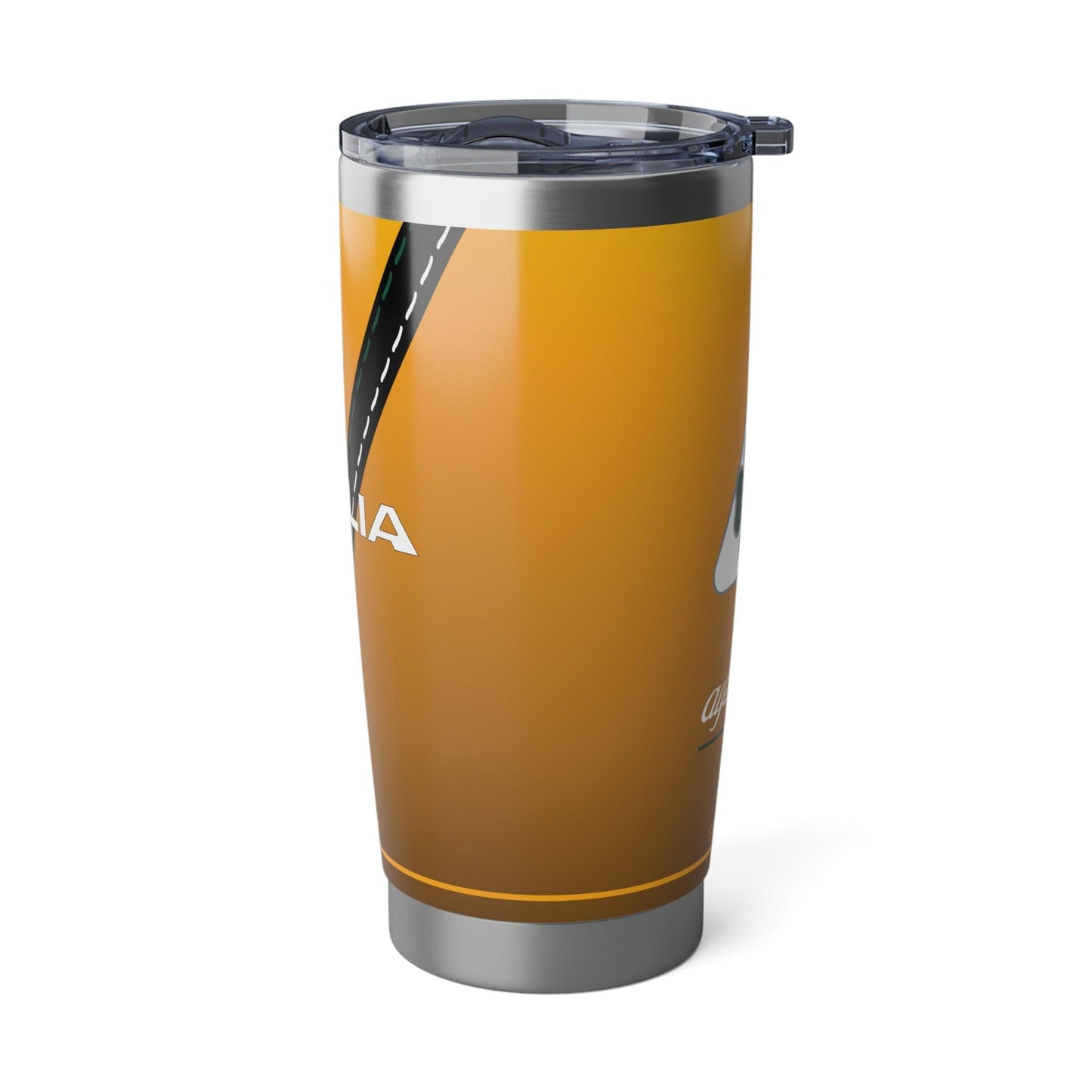 Alfa Romeo Giulia Quadrifoglio Tumbler in Ocra GT - 20oz, Insulated - AI Print Spot