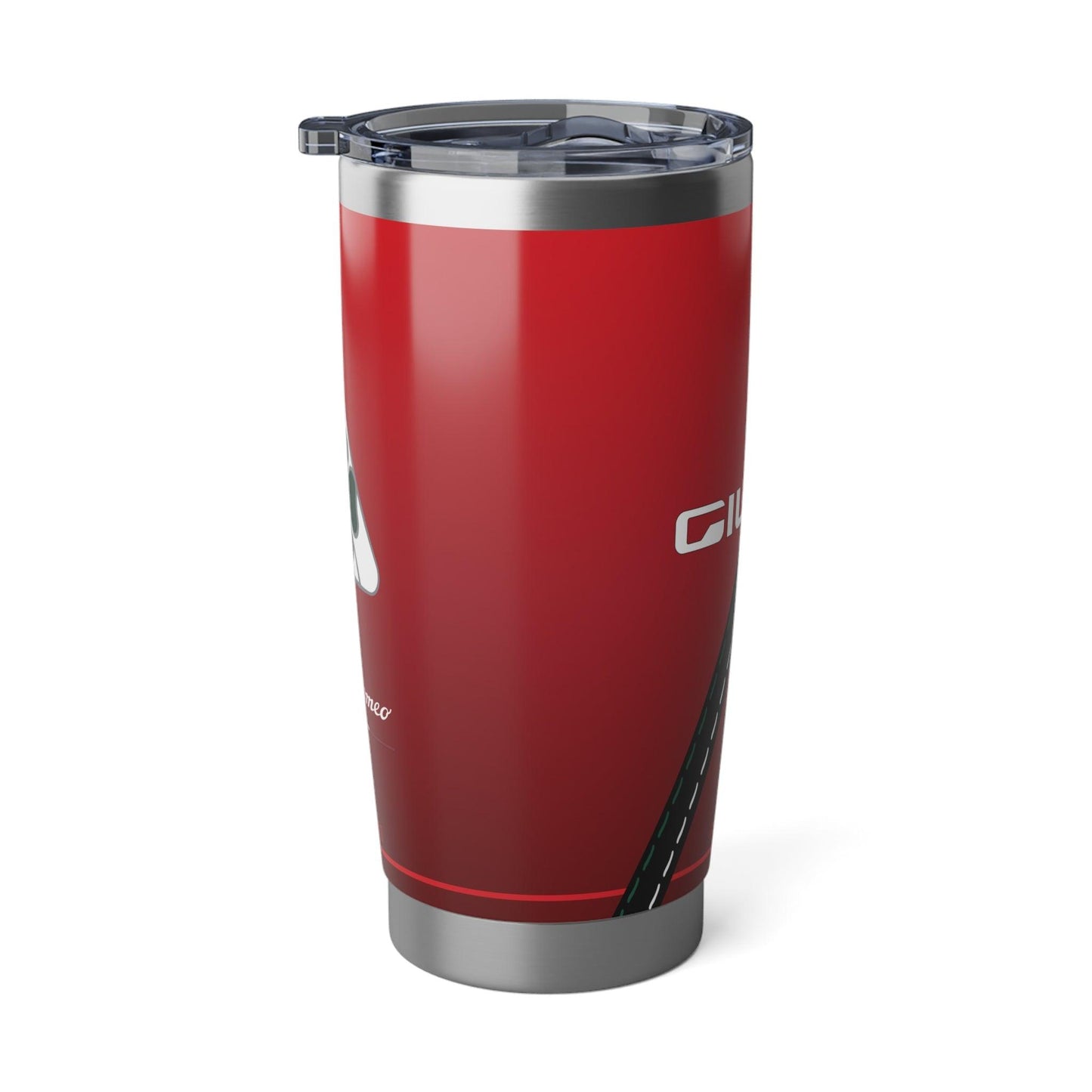 Alfa Romeo Giulia Quadrifoglio Tumbler in Rosso Etna - 20oz, Insulated - AI Print Spot