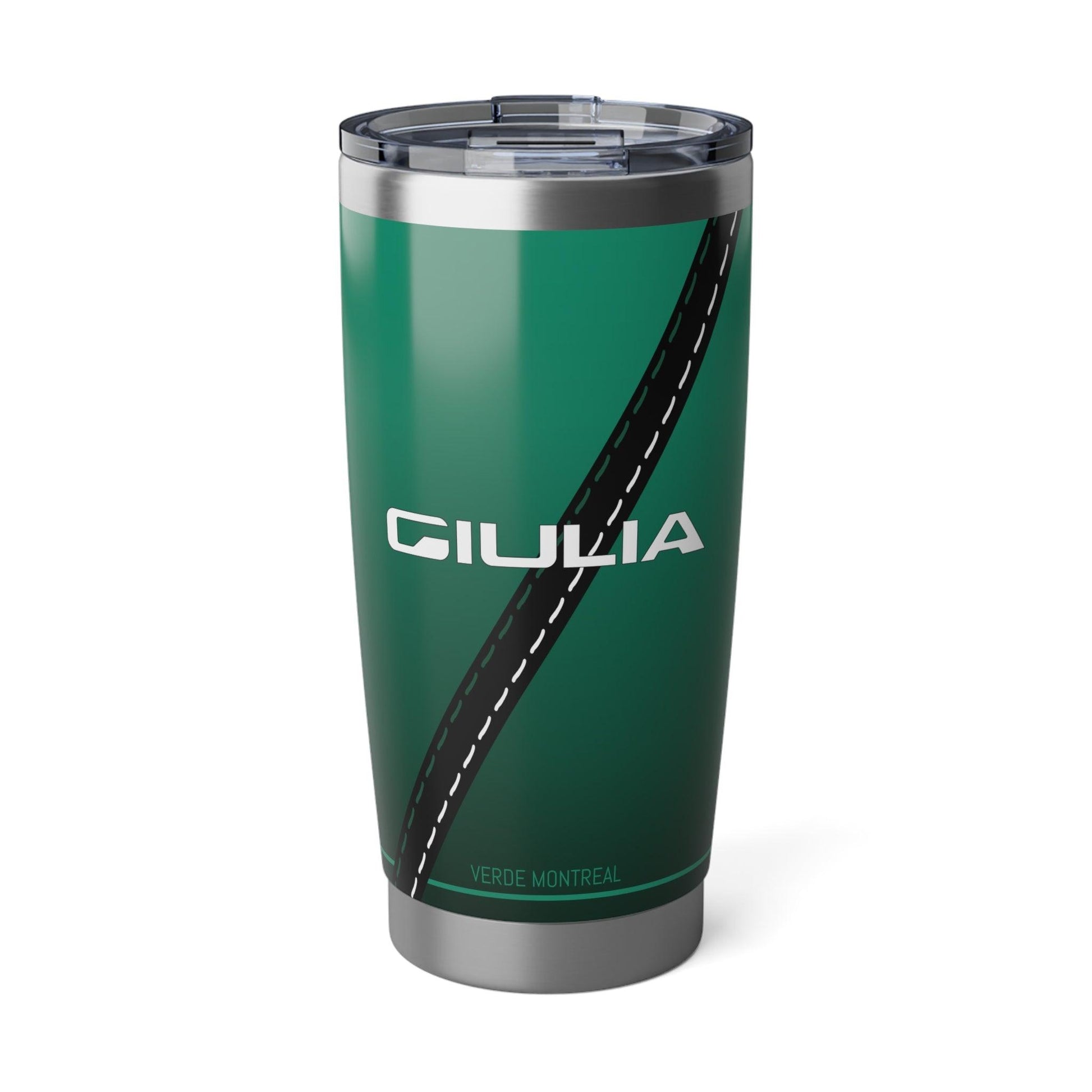 Alfa Romeo Giulia Quadrifoglio Tumbler in Verde Montreal - 20oz, Insulated - AI Print Spot