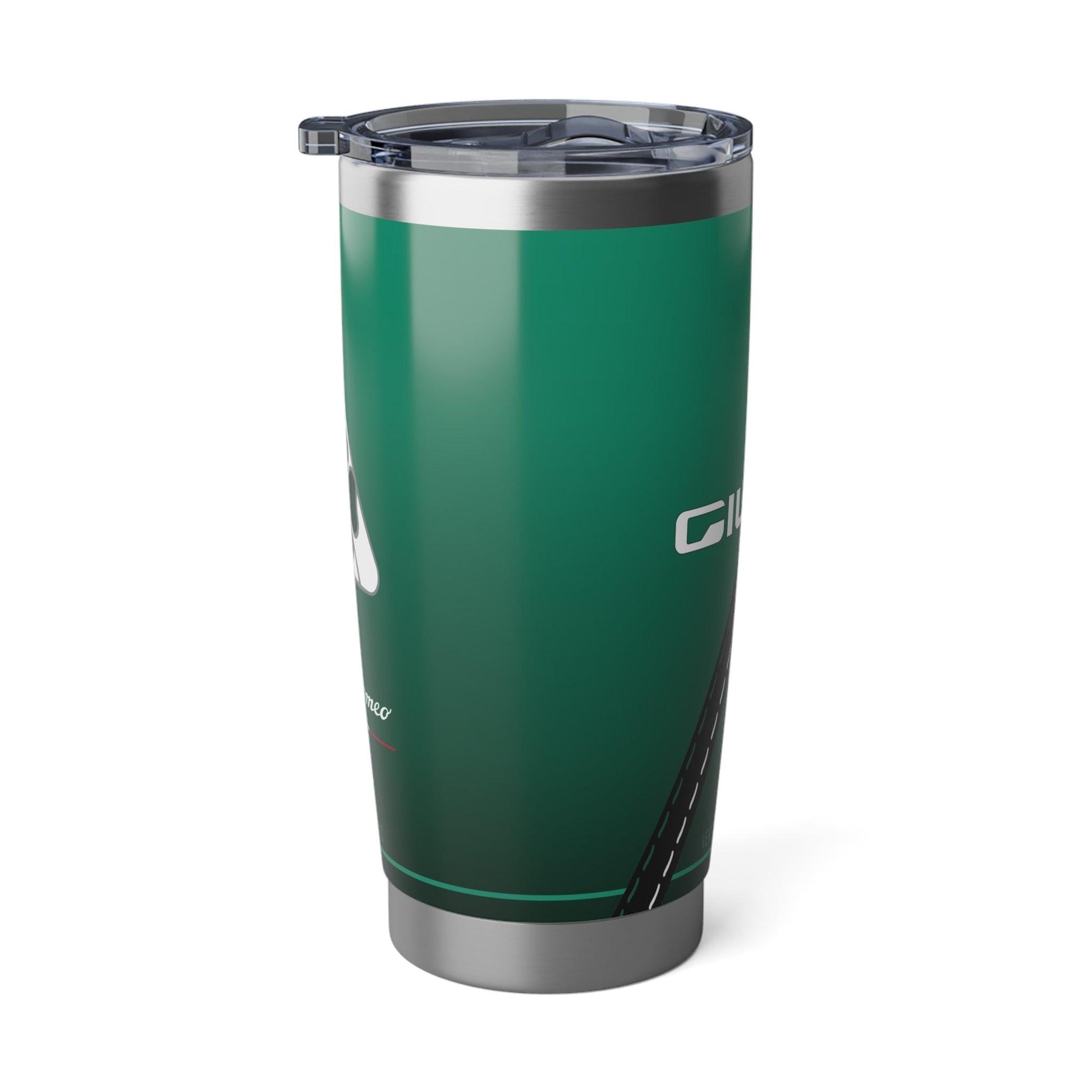 Alfa Romeo Giulia Quadrifoglio Tumbler in Verde Montreal - 20oz, Insulated - AI Print Spot