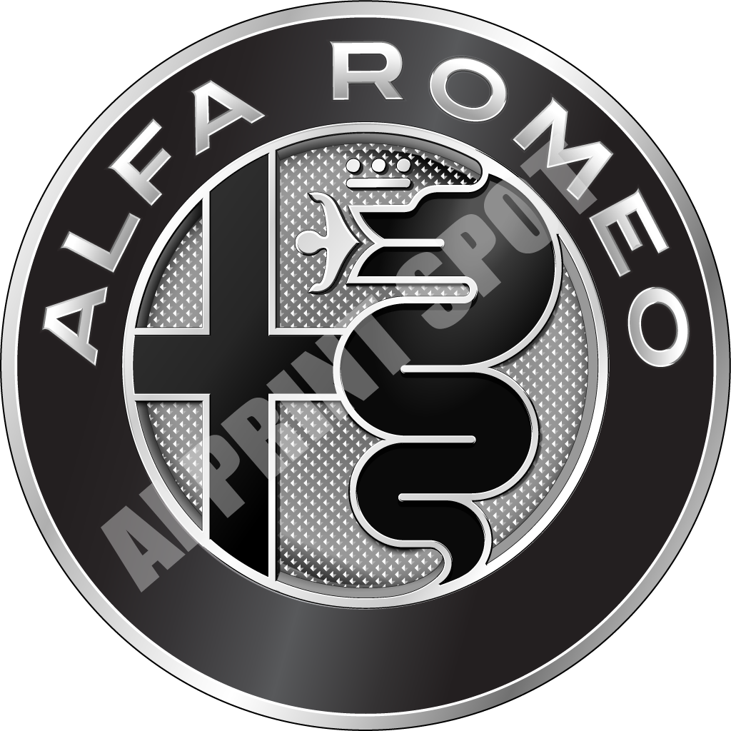 Alfa Romeo GTAm Emblem SVG: Monochrome Vector Download - AI Print Spot