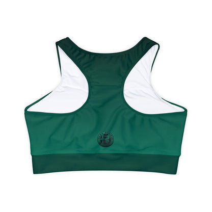 Alfa Romeo High-Neck Sports Bra in Verde Montreal - Racerback, Removable Cups - AI Print Spot