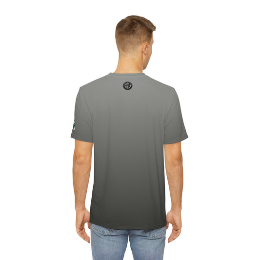 Alfa Romeo Men's Performance Tee - Vesuvio Gray, Moisture-Wicking, Made in USA - Alfa Romeo Enthusiasts - Quadrifoglio Style - AI Print Spot