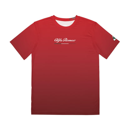 Alfa Romeo Performance Tee for Alfa Romeo Enthusiasts - Quadrifoglio Style in Rosso Etna Red - AI Print Spot