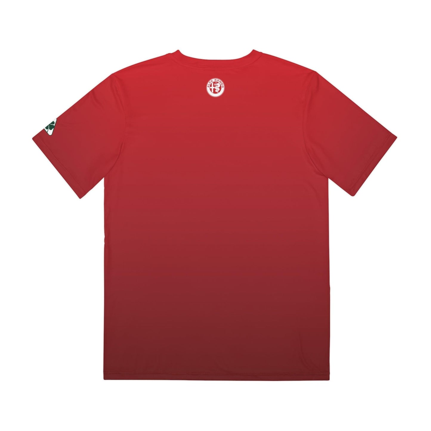 Alfa Romeo Performance Tee for Alfa Romeo Enthusiasts - Quadrifoglio Style in Rosso Etna Red - AI Print Spot