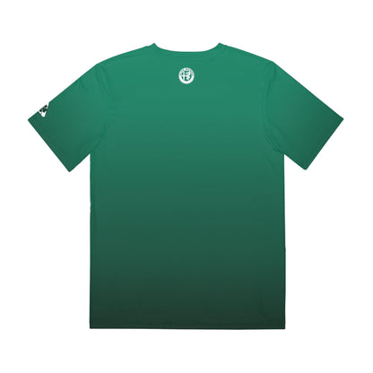 Alfa Romeo Performance Tee for Alfa Romeo Enthusiasts - Quadrifoglio Style in Verde Montreal Green - AI Print Spot