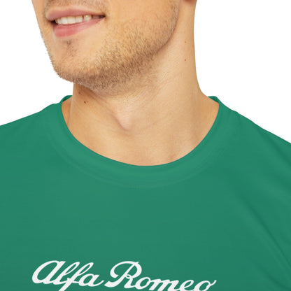 Alfa Romeo Performance Tee for Alfa Romeo Enthusiasts - Quadrifoglio Style in Verde Montreal Green - AI Print Spot