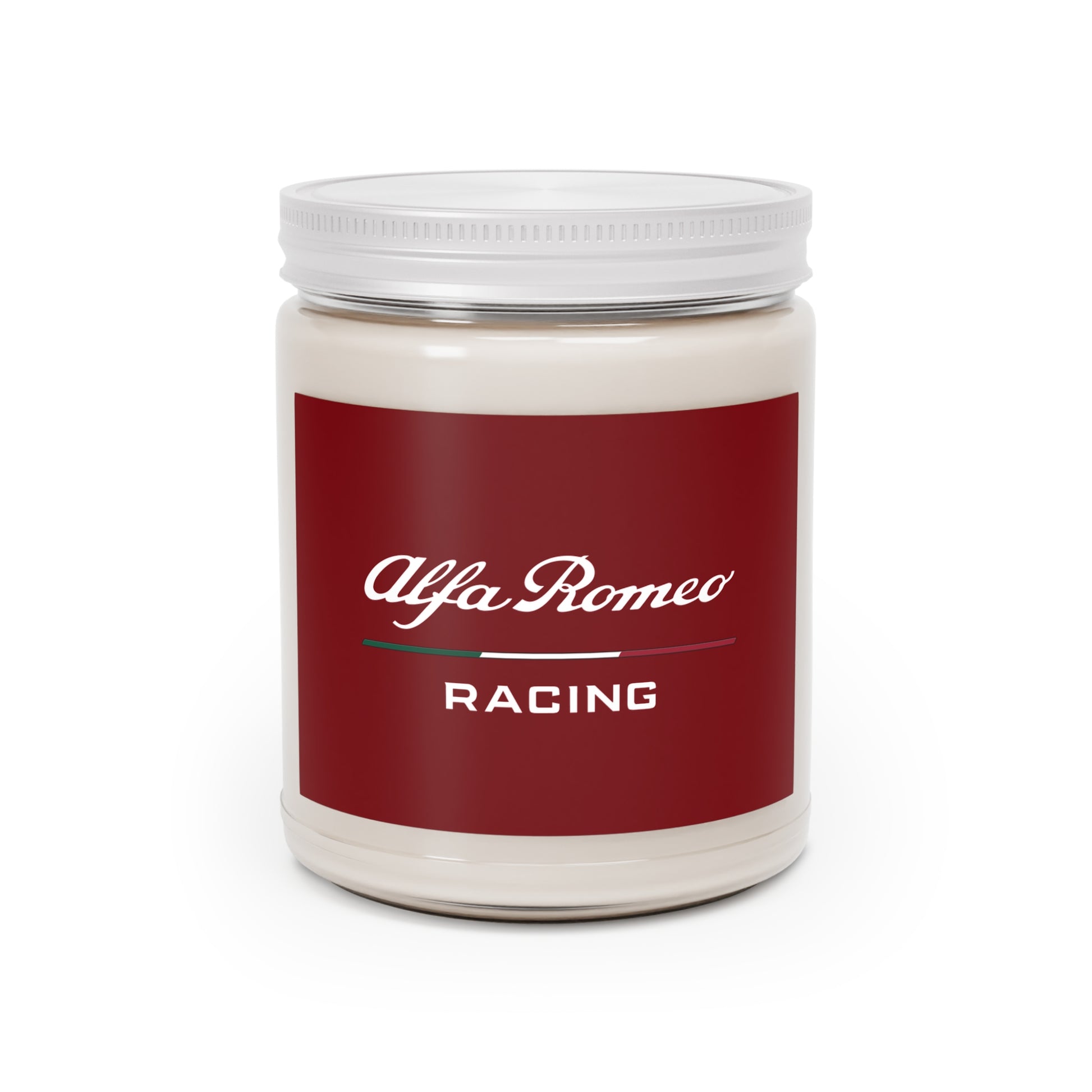 Alfa Romeo Racing Candle - 9oz Soy Wax - Premium Fragrances - Long Burn Time - Relaxation Gift - Luxury Auto Decor - AI Print Spot