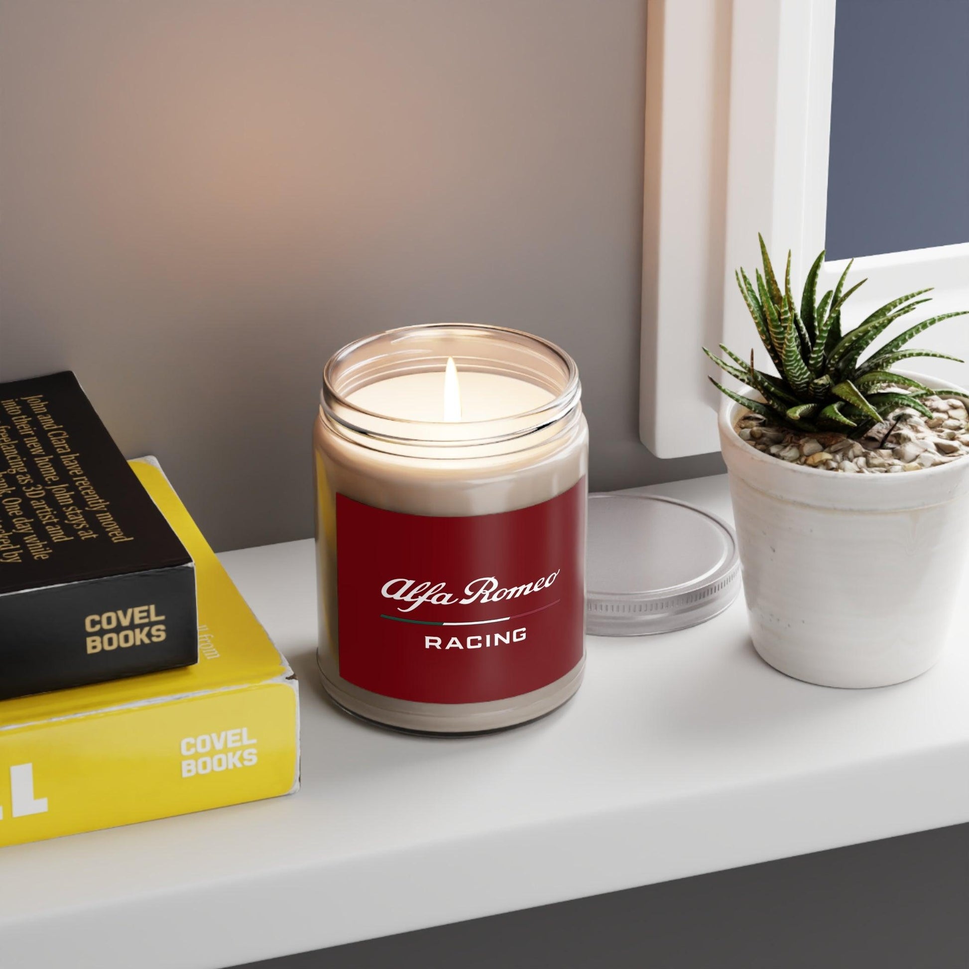 Alfa Romeo Racing Candle - 9oz Soy Wax - Premium Fragrances - Long Burn Time - Relaxation Gift - Luxury Auto Decor - AI Print Spot