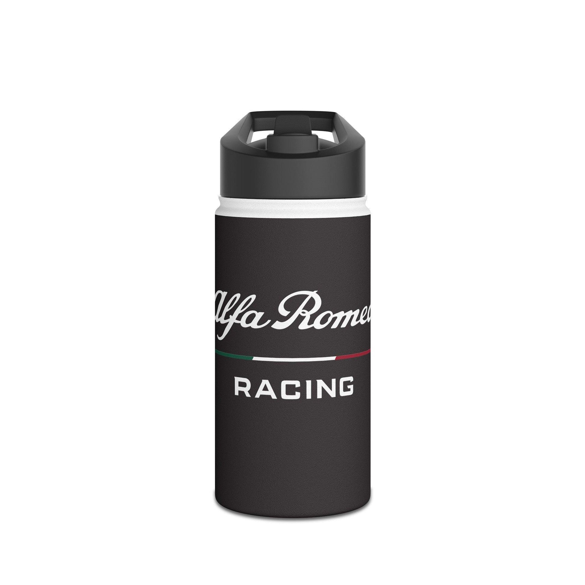 Alfa Romeo Racing Stainless Steel Tumbler - 12oz, 18oz, 32oz, F1 Livery Black - AI Print Spot