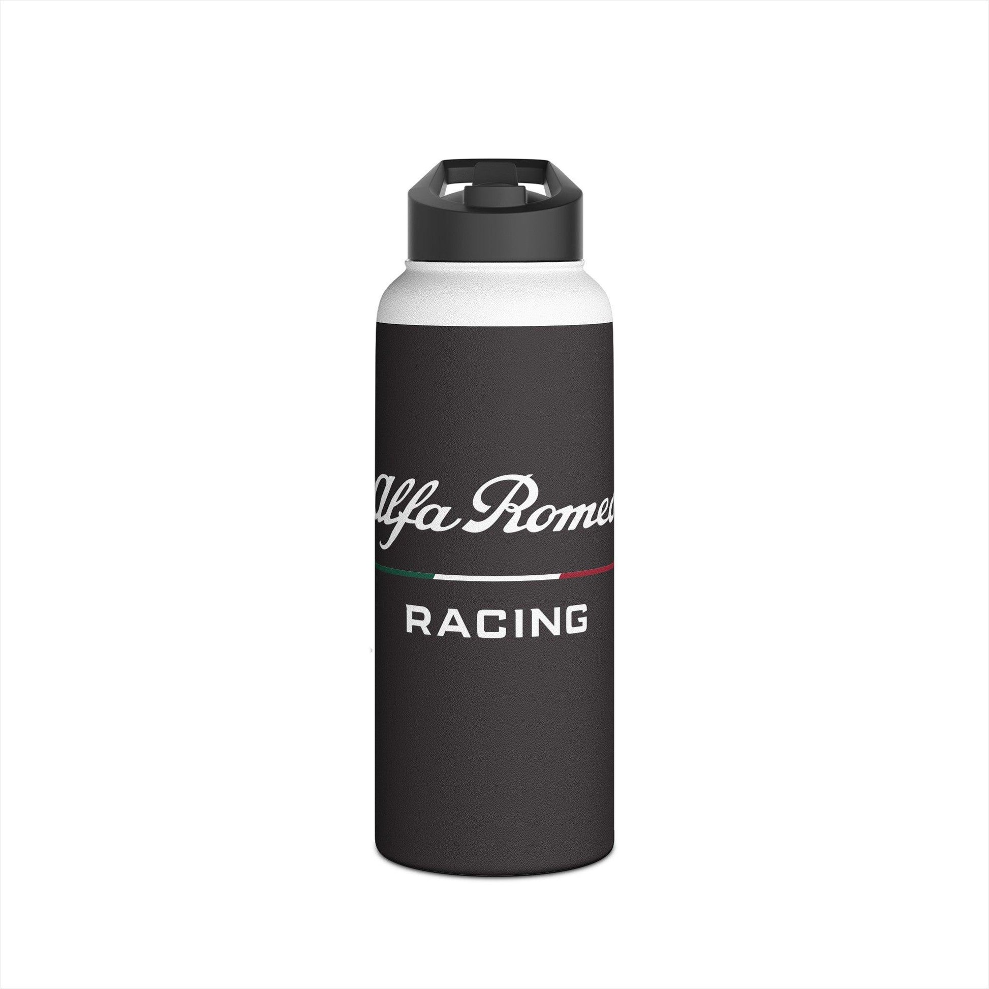 Alfa Romeo Racing Stainless Steel Tumbler - 12oz, 18oz, 32oz, F1 Livery Black - AI Print Spot