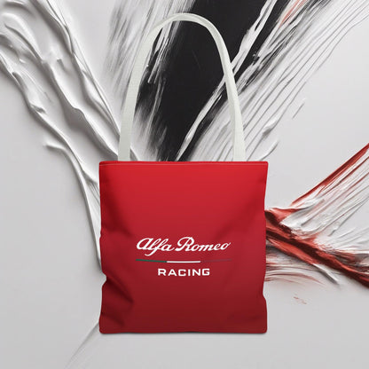 Alfa Romeo Racing Tote Bag - Rosso Etna, Durable Polyester, Multiple Sizes - AI Print Spot