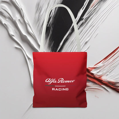 Alfa Romeo Racing Tote Bag - Rosso Etna, Durable Polyester, Multiple Sizes - AI Print Spot