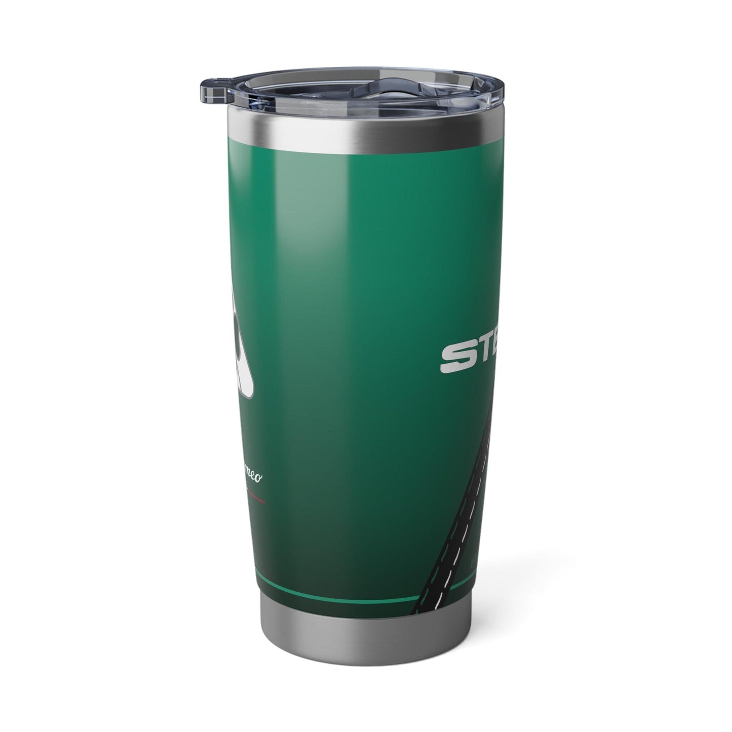 Alfa Romeo Stelvio Quadrifoglio Tumbler in Verde Montreal - 20oz, Insulated - AI Print Spot