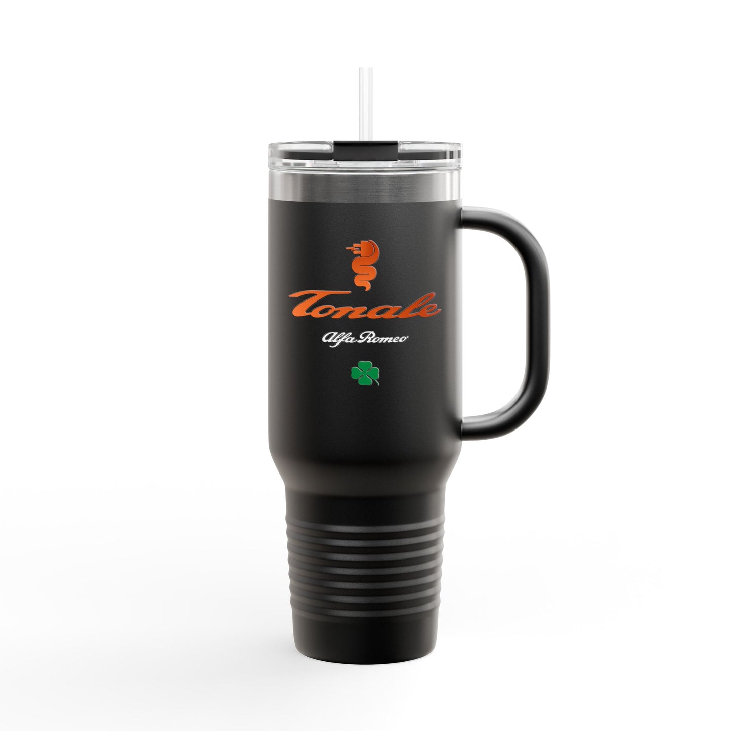 Alfa Romeo Tonale in Fiery Orange 40oz Powder-Coated Insulated Travel Mug – Black or White Options - AI Print Spot