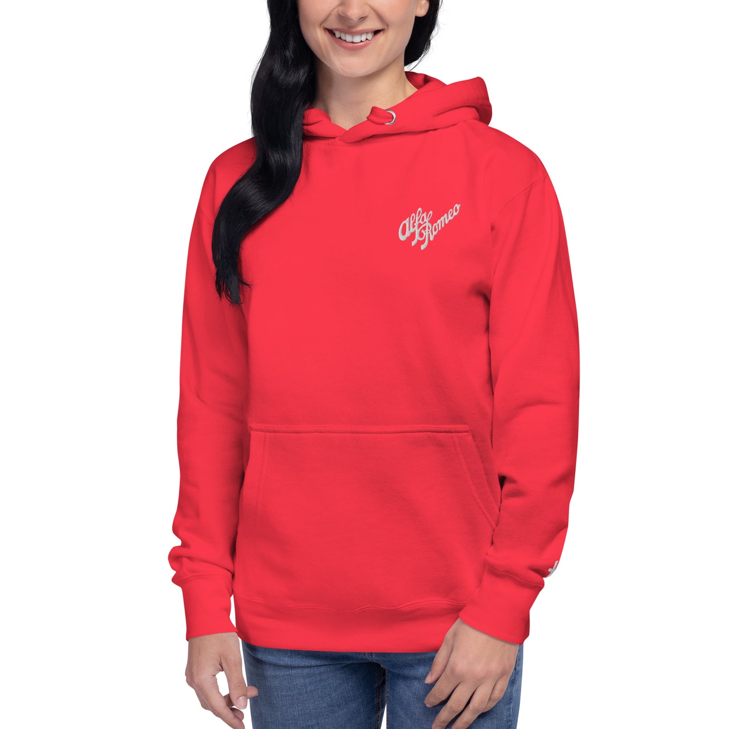 Alfa Romeo Vintage Logo Hoodie with Iconic Embroidery - AI Print Spot