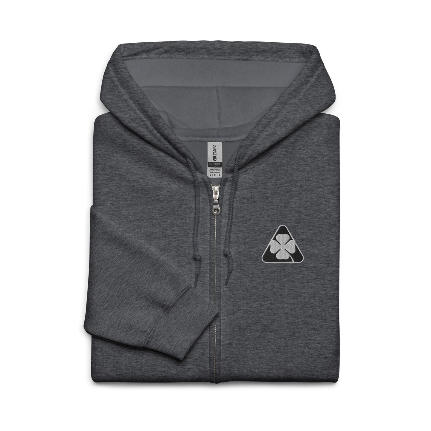 Black & White Alfa Romeo Quadrifoglio Heavy Blend Zip Hoodie - AI Print Spot