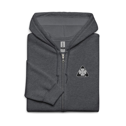 Black & White Alfa Romeo Quadrifoglio Heavy Blend Zip Hoodie - AI Print Spot