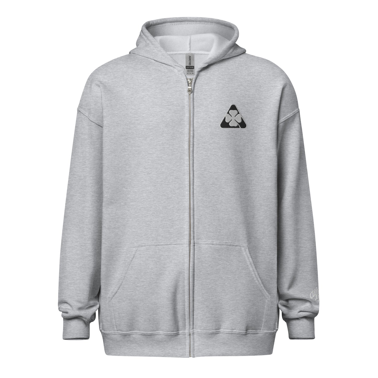 Black & White Alfa Romeo Quadrifoglio Heavy Blend Zip Hoodie - AI Print Spot