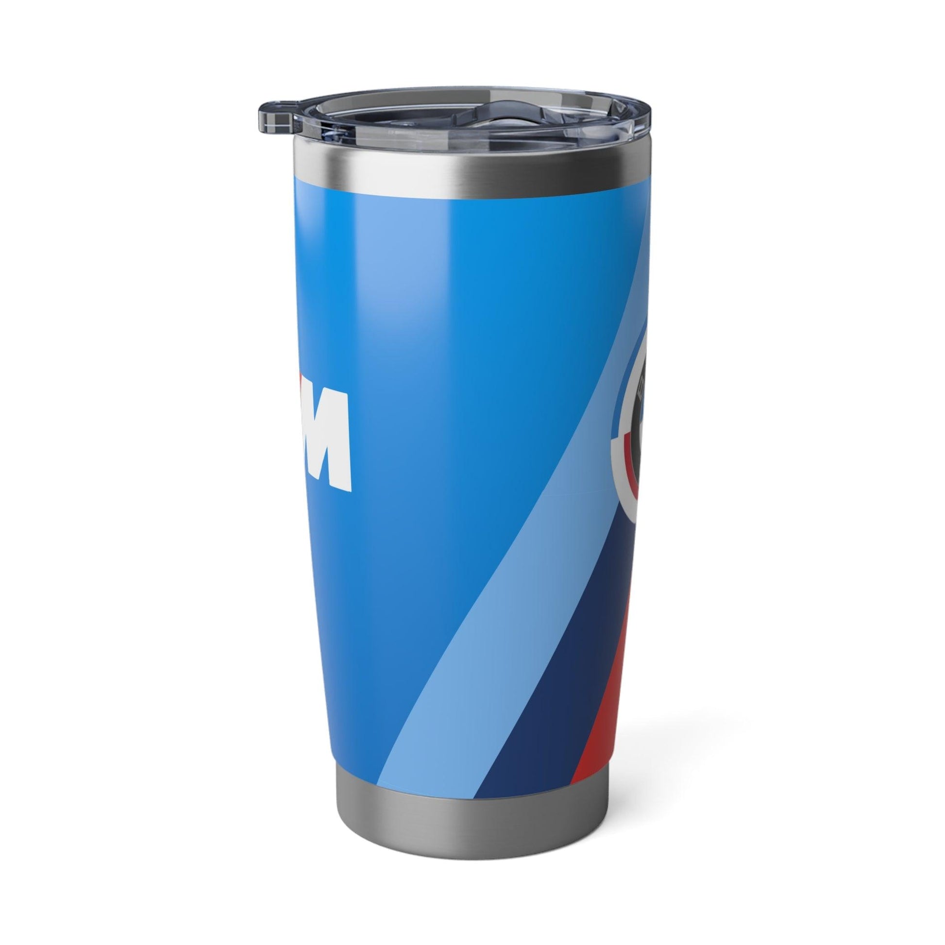 BMW 20oz Tumbler in Daytona Blue - 50 Jahre - M Piping & Logo - Limited Edition - Stainless Steel - Car Enthusiast - G80 Fans - AI Print Spot