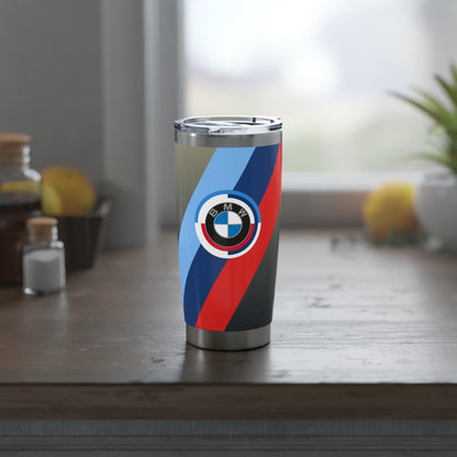 BMW 20oz Tumbler in Dravit Grey - 50 Jahre - M Piping & Logo - Limited Edition - Stainless Steel - Car Enthusiast - G80 Fans - AI Print Spot