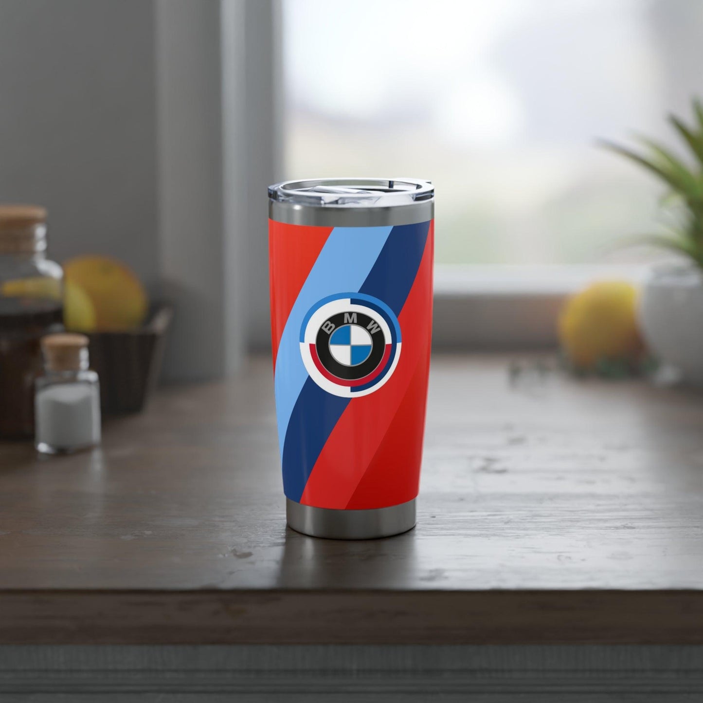 BMW 20oz Tumbler in Toronto Red - 50 Jahre - M Piping & Logo - Limited Edition - Stainless Steel - Car Enthusiast - G80 Fans - AI Print Spot