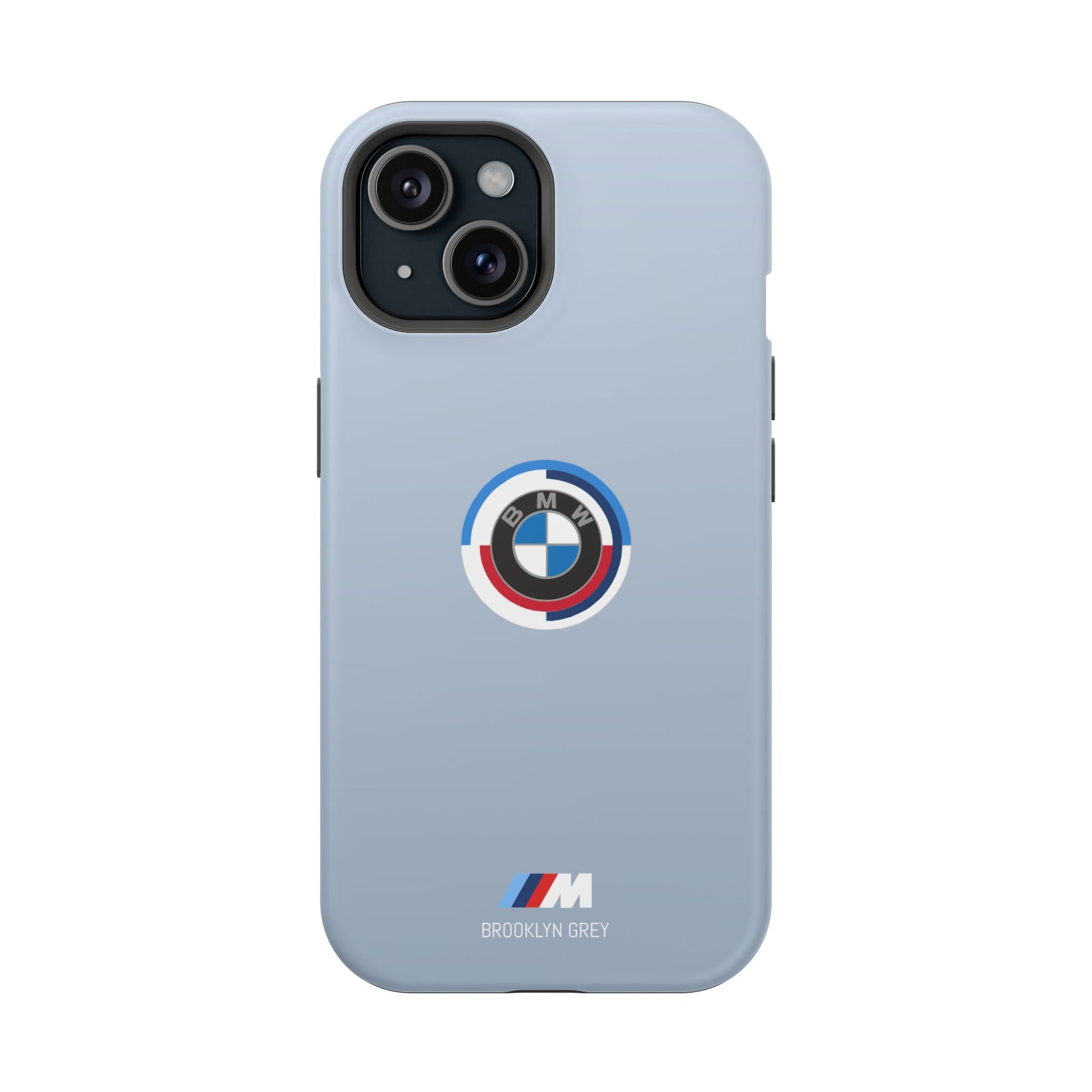 BMW G8X Brooklyn Grey iPhone MagSafe Tough Case - 50 Jahre Logo and M Piping - AI Print Spot