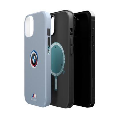 BMW G8X Brooklyn Grey iPhone MagSafe Tough Case - 50 Jahre Logo and M Piping - AI Print Spot