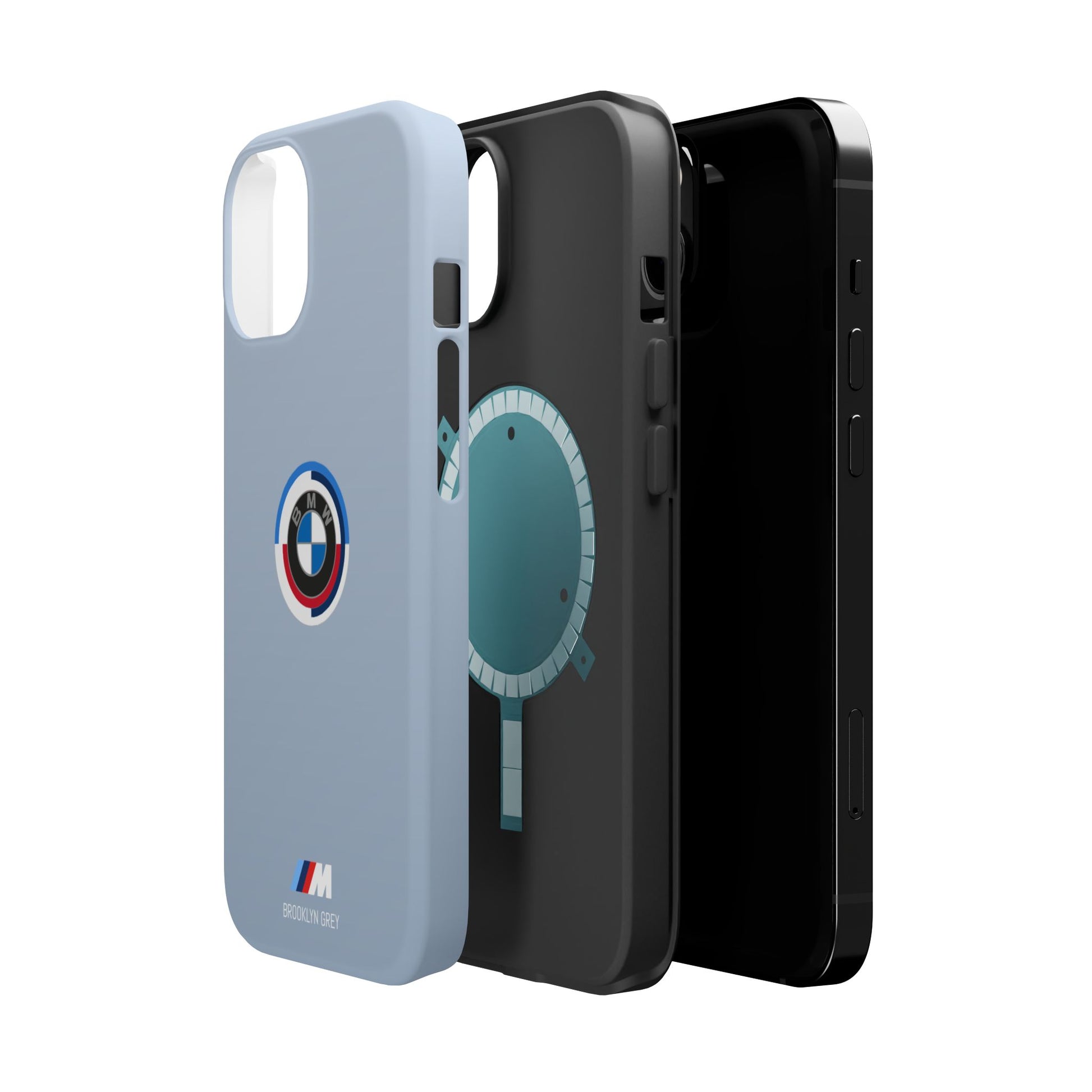 BMW G8X Brooklyn Grey iPhone MagSafe Tough Case - 50 Jahre Logo and M Piping - AI Print Spot