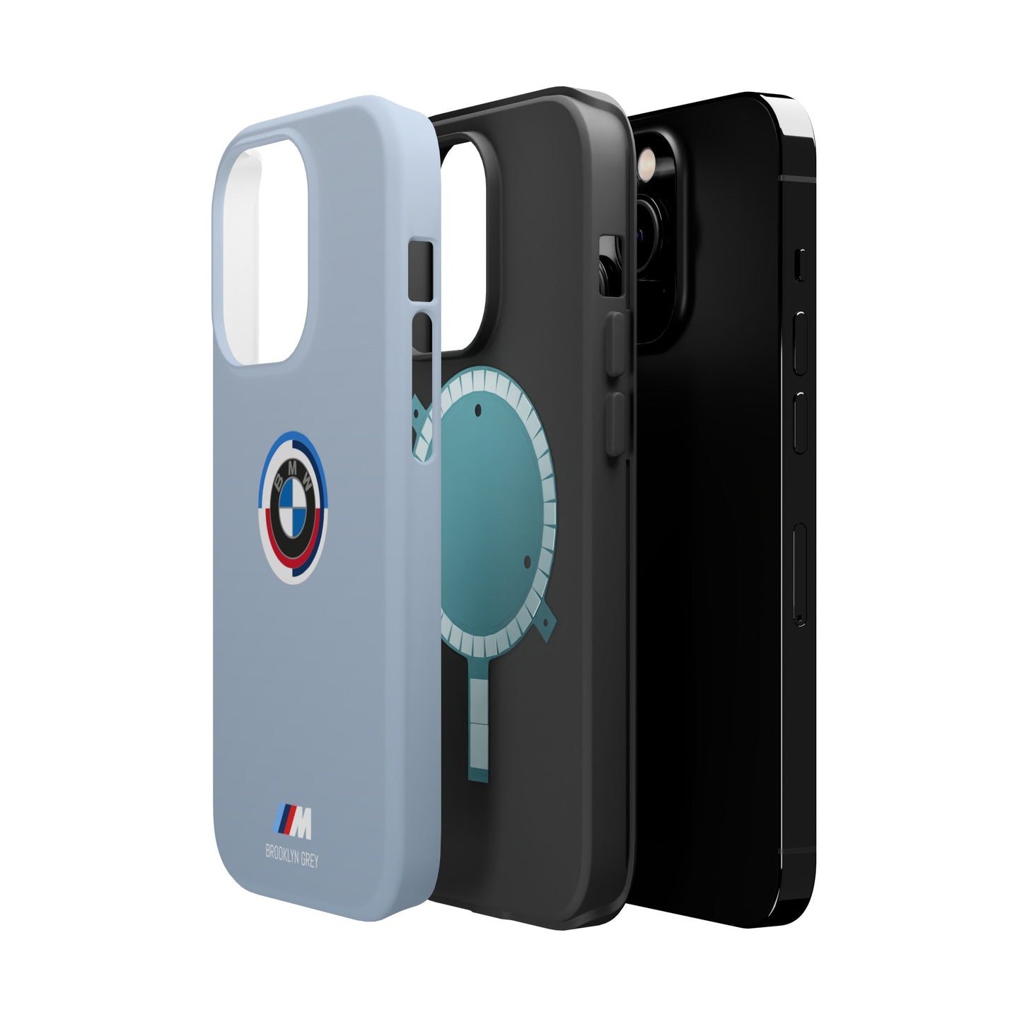 BMW G8X Brooklyn Grey iPhone MagSafe Tough Case - 50 Jahre Logo and M Piping - AI Print Spot