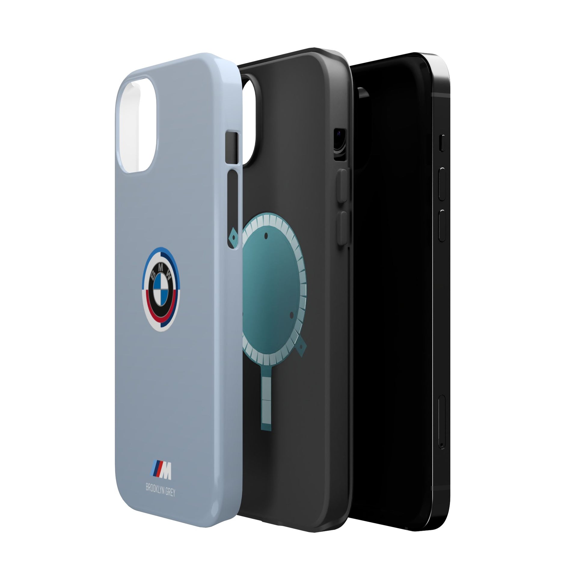 BMW G8X Brooklyn Grey iPhone MagSafe Tough Case - 50 Jahre Logo and M Piping - AI Print Spot