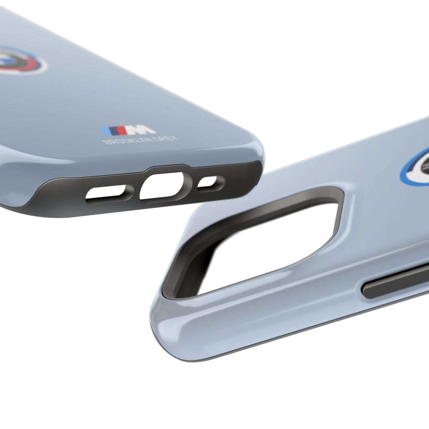 BMW G8X Brooklyn Grey iPhone MagSafe Tough Case - 50 Jahre Logo and M Piping - AI Print Spot