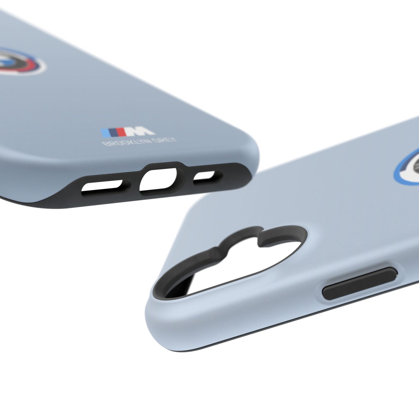 BMW G8X Brooklyn Grey iPhone MagSafe Tough Case - 50 Jahre Logo and M Piping - AI Print Spot