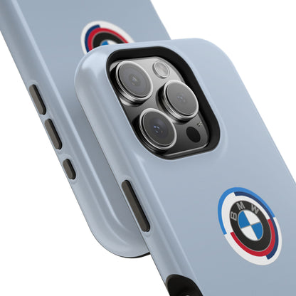 BMW G8X Brooklyn Grey iPhone MagSafe Tough Case - 50 Jahre Logo and M Piping - AI Print Spot