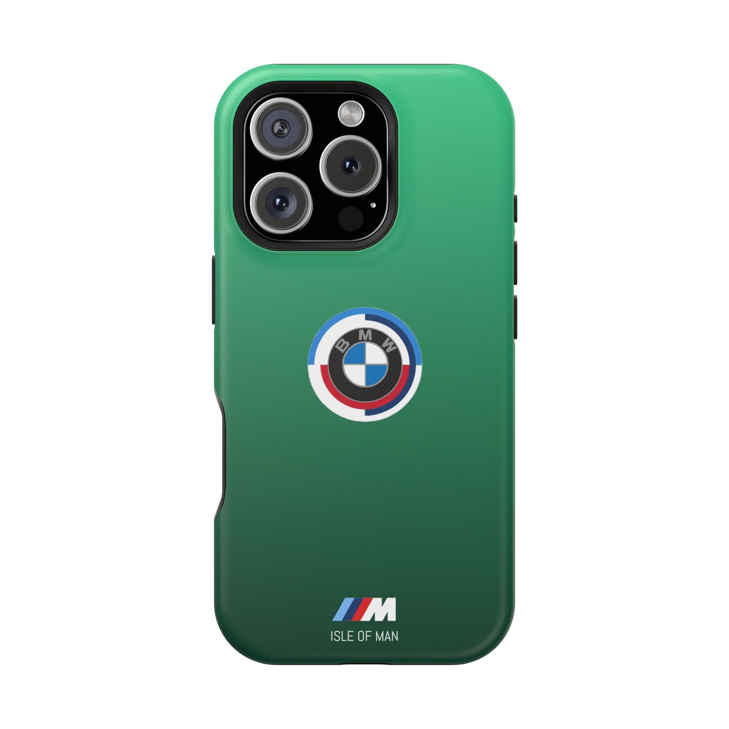 BMW G8X Isle of Man Green iPhone MagSafe Tough Case - 50 Jahre Logo and M Piping - AI Print Spot