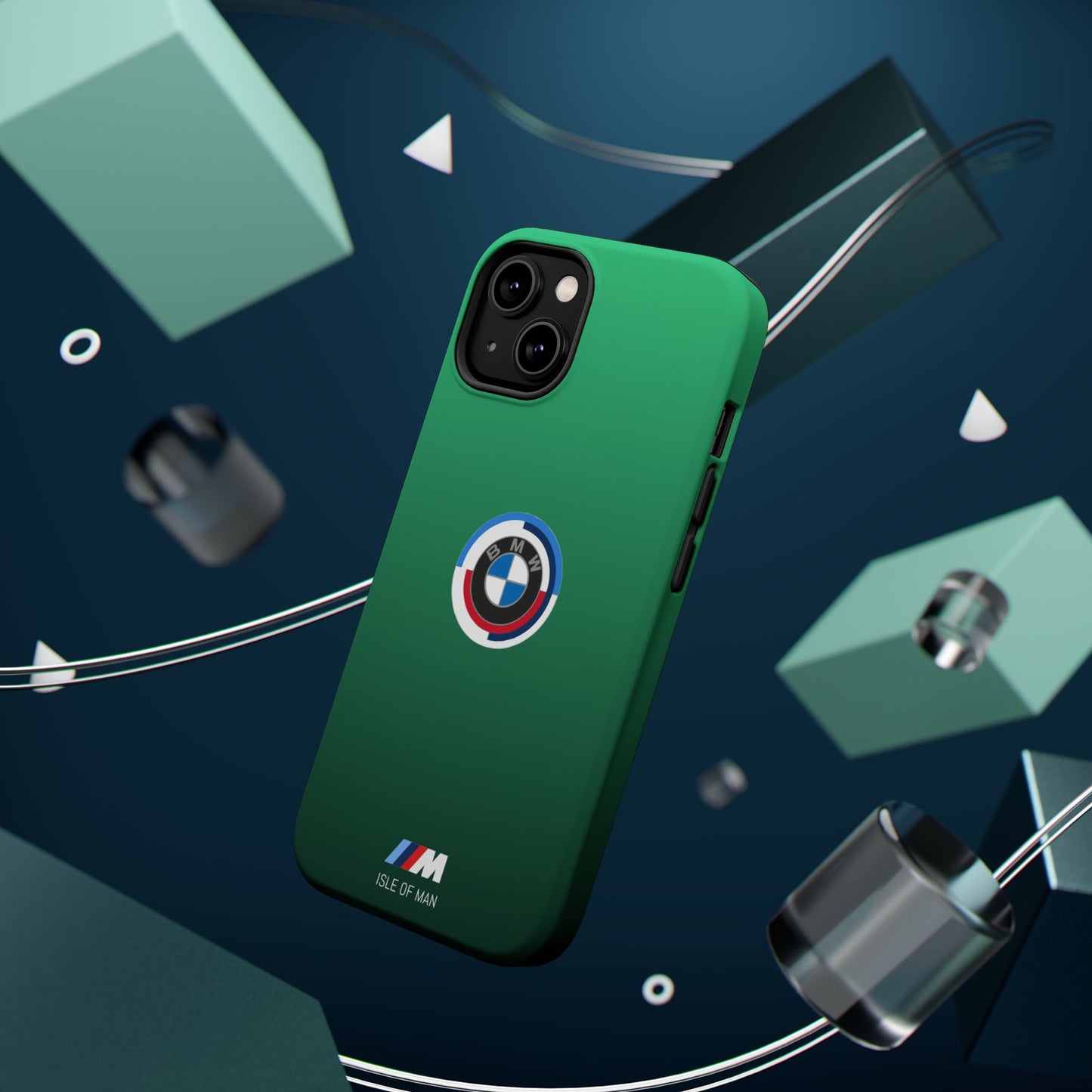 BMW G8X Isle of Man Green iPhone MagSafe Tough Case - 50 Jahre Logo and M Piping - AI Print Spot