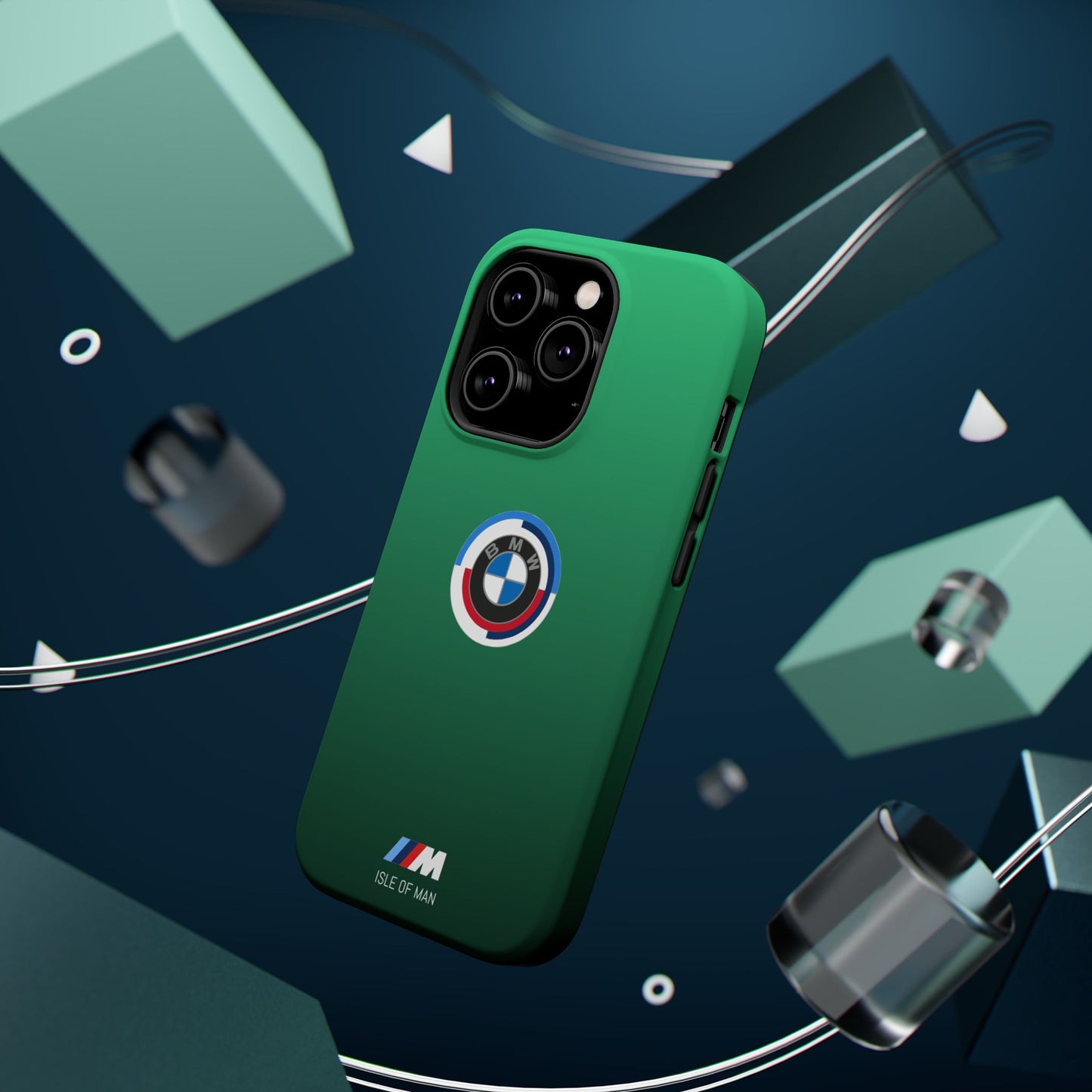 BMW G8X Isle of Man Green iPhone MagSafe Tough Case - 50 Jahre Logo and M Piping - AI Print Spot